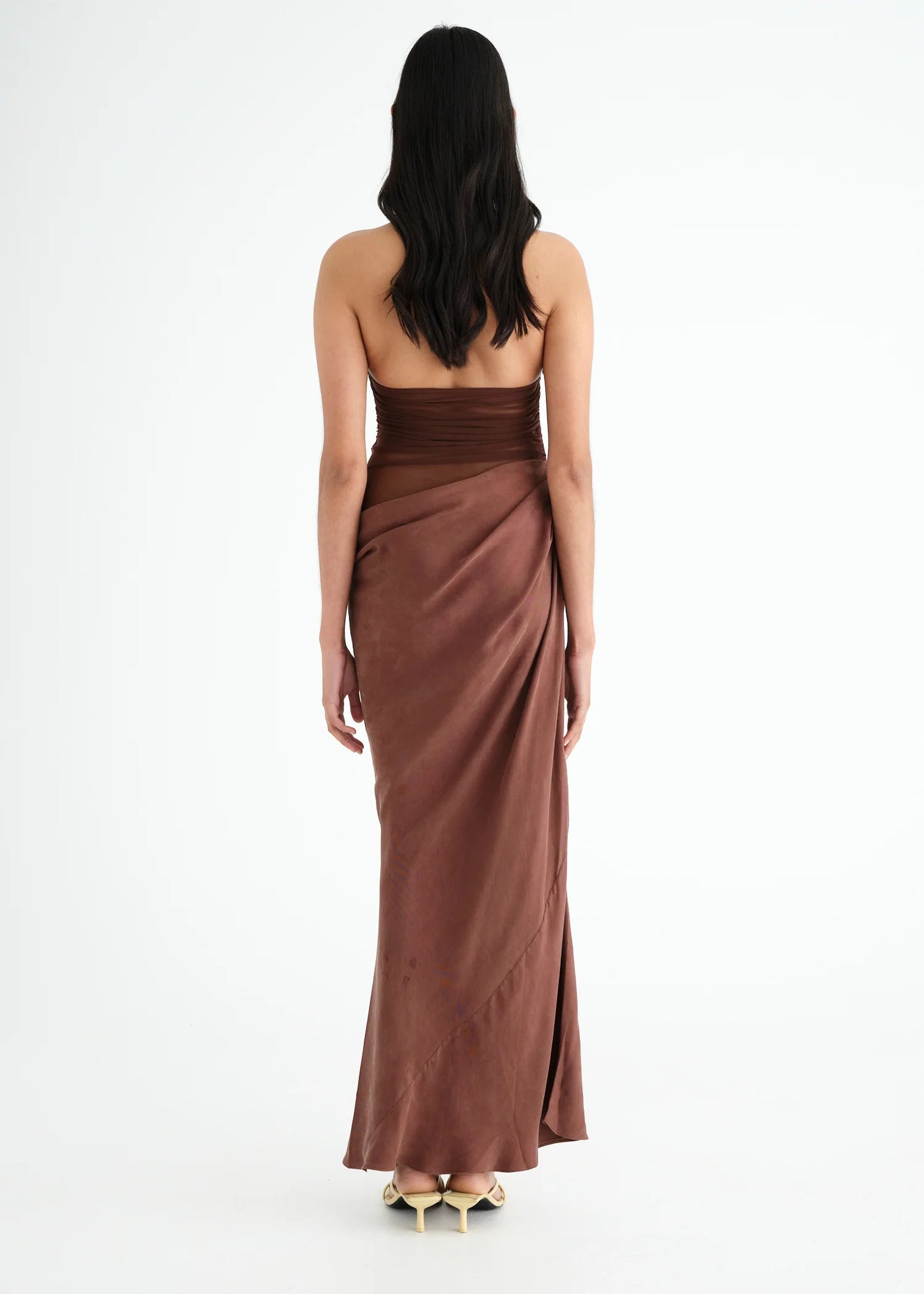 Benni Gina Maxi Dress Brown Size 8