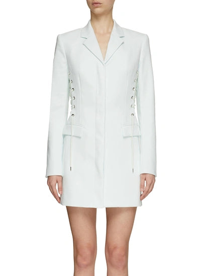 Dion Lee Laced Compact Coat Dress Clear Blue 4