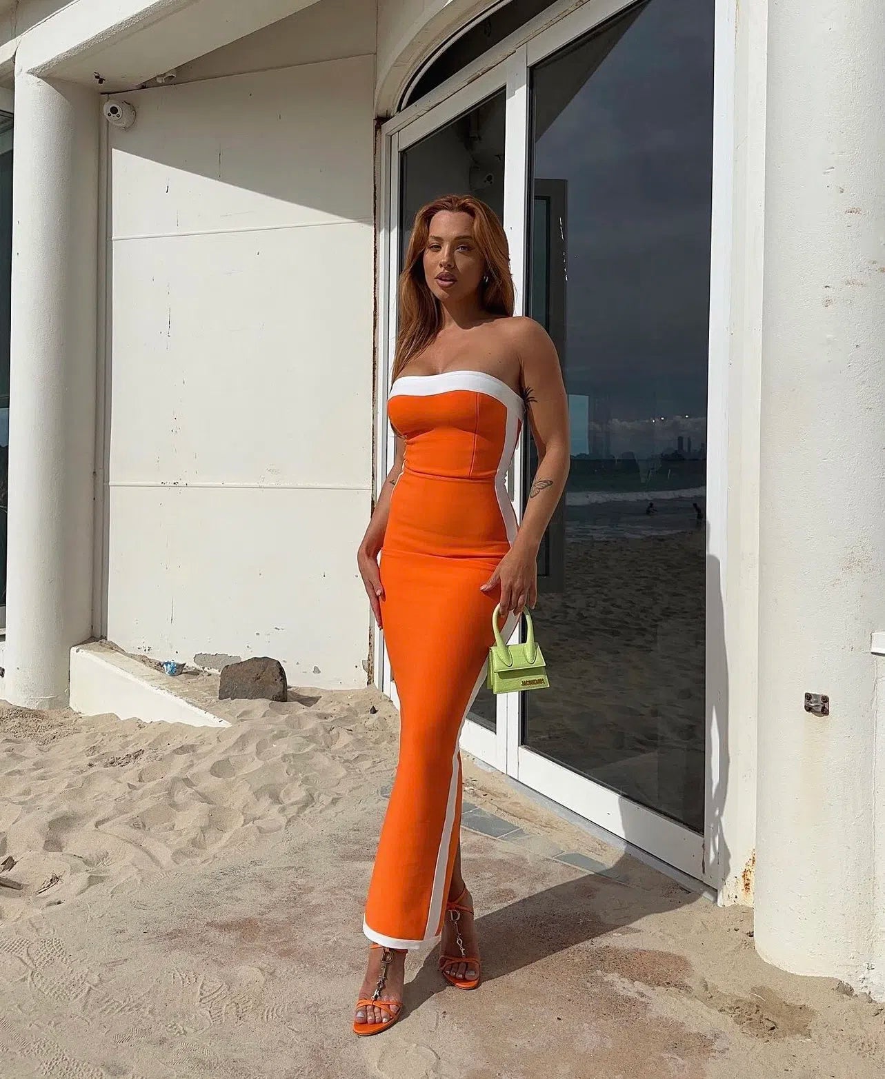 Bianca and Bridgett Ashley Orange Midi Size 8