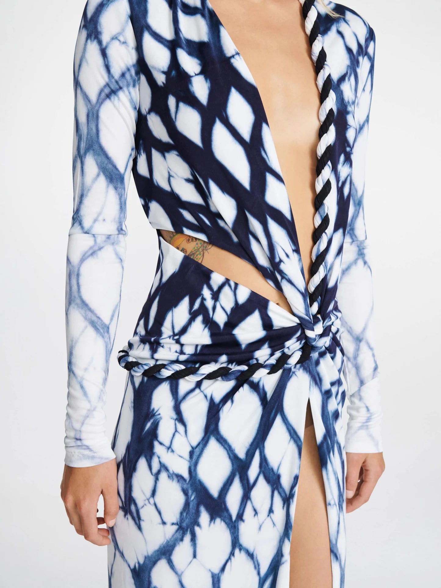 Dion Lee Shibori Long Sleeve Rope Dress 8