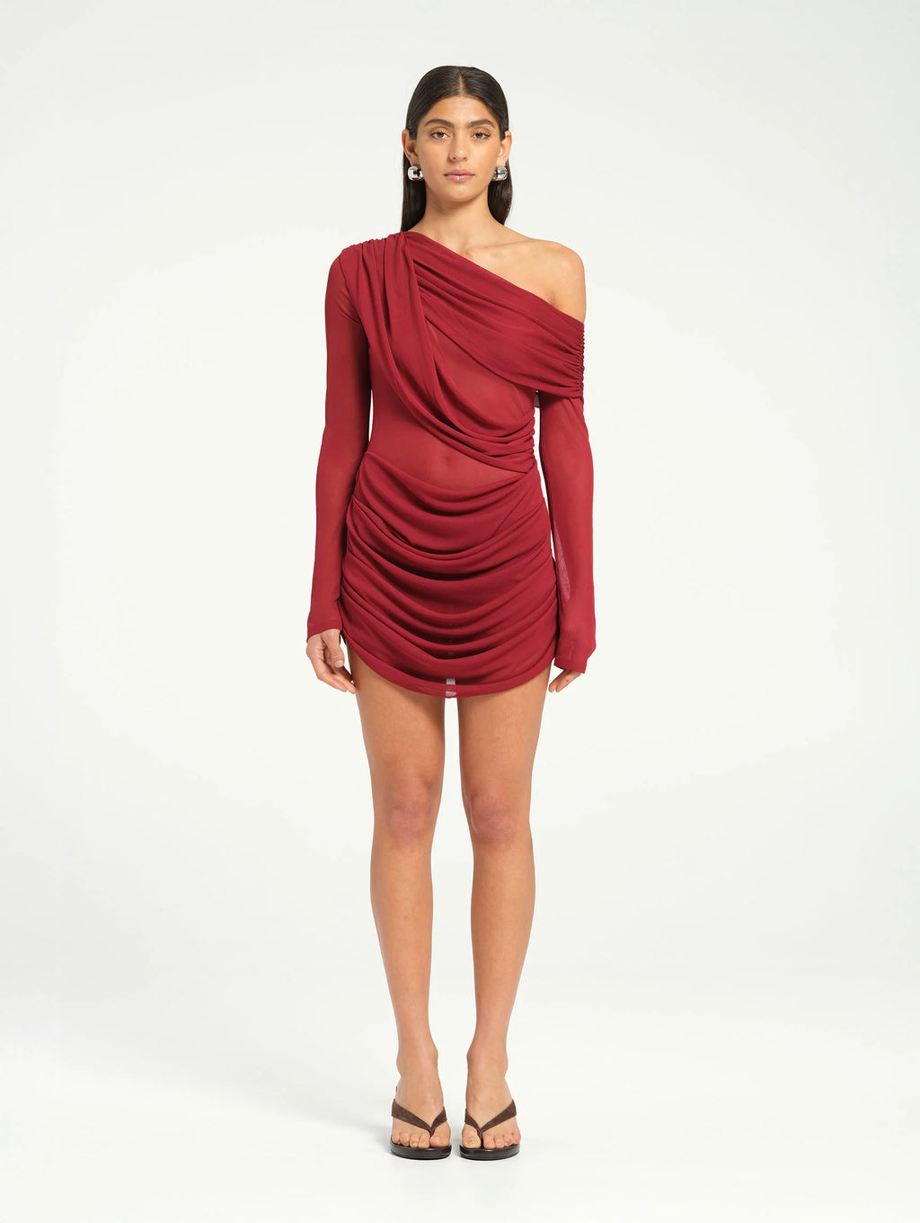 Benni Vienna Mini Dress Sangria Size 6