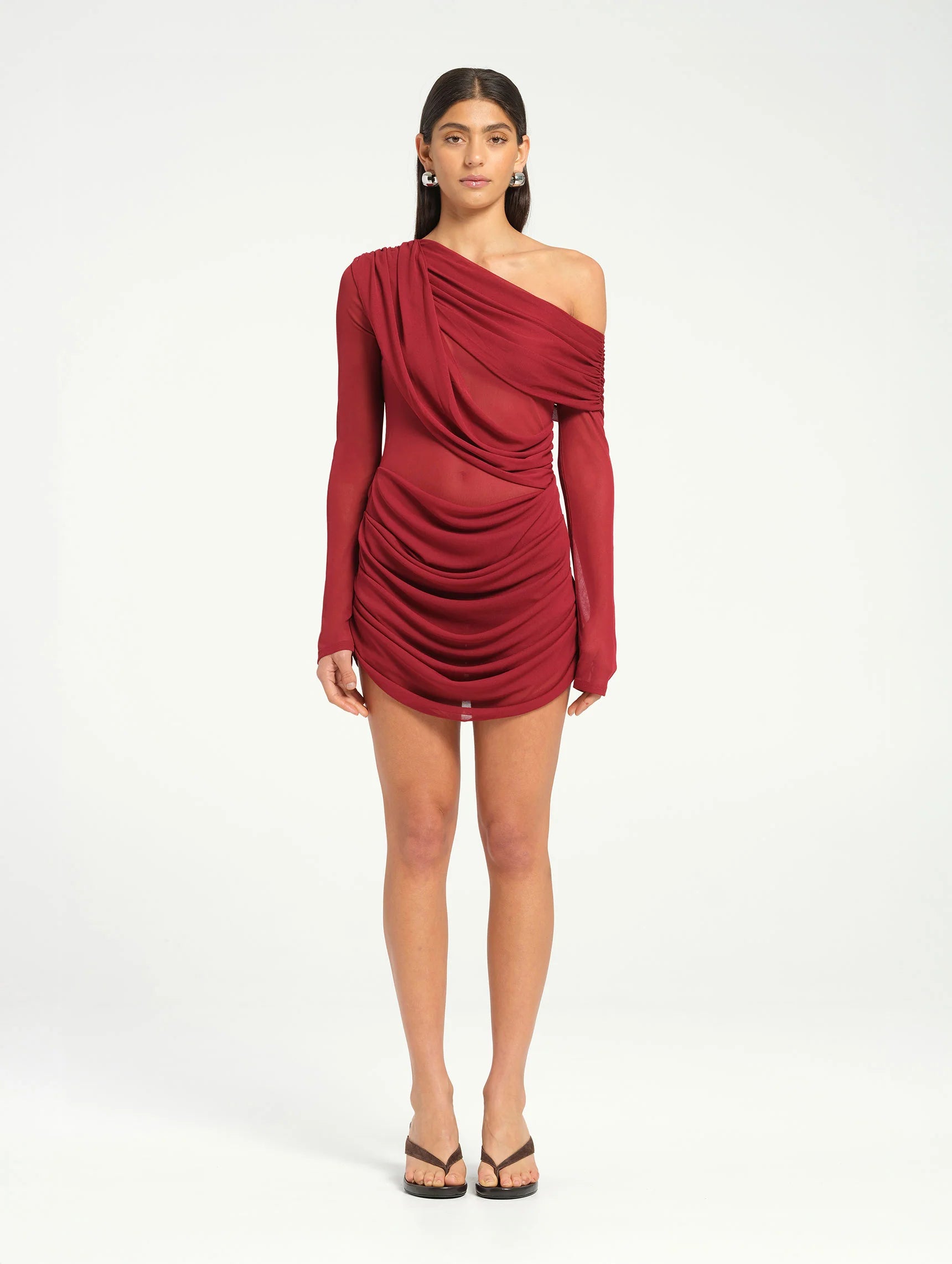 Benni Vienna Mini Dress Sangria Size 6