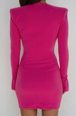 Effie Kats Donna Dress Hot Pink Size 8