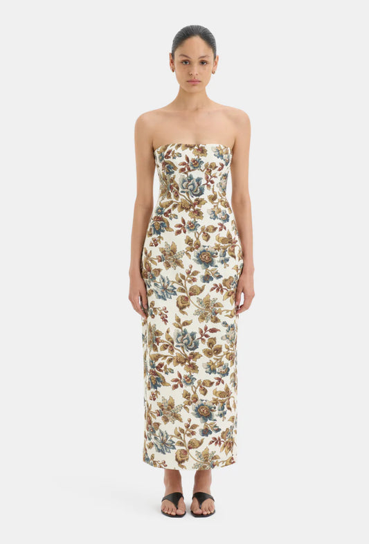 Sir The Label Eleanora Column Midi Dress Size 8