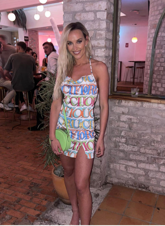 Fiorucci Logo Print Rainbow Mini Size 6