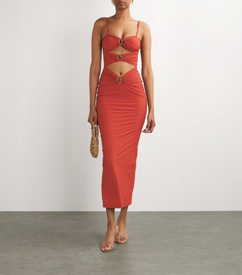 Christopher Esber Crystal Orbit Column Dress Size 10