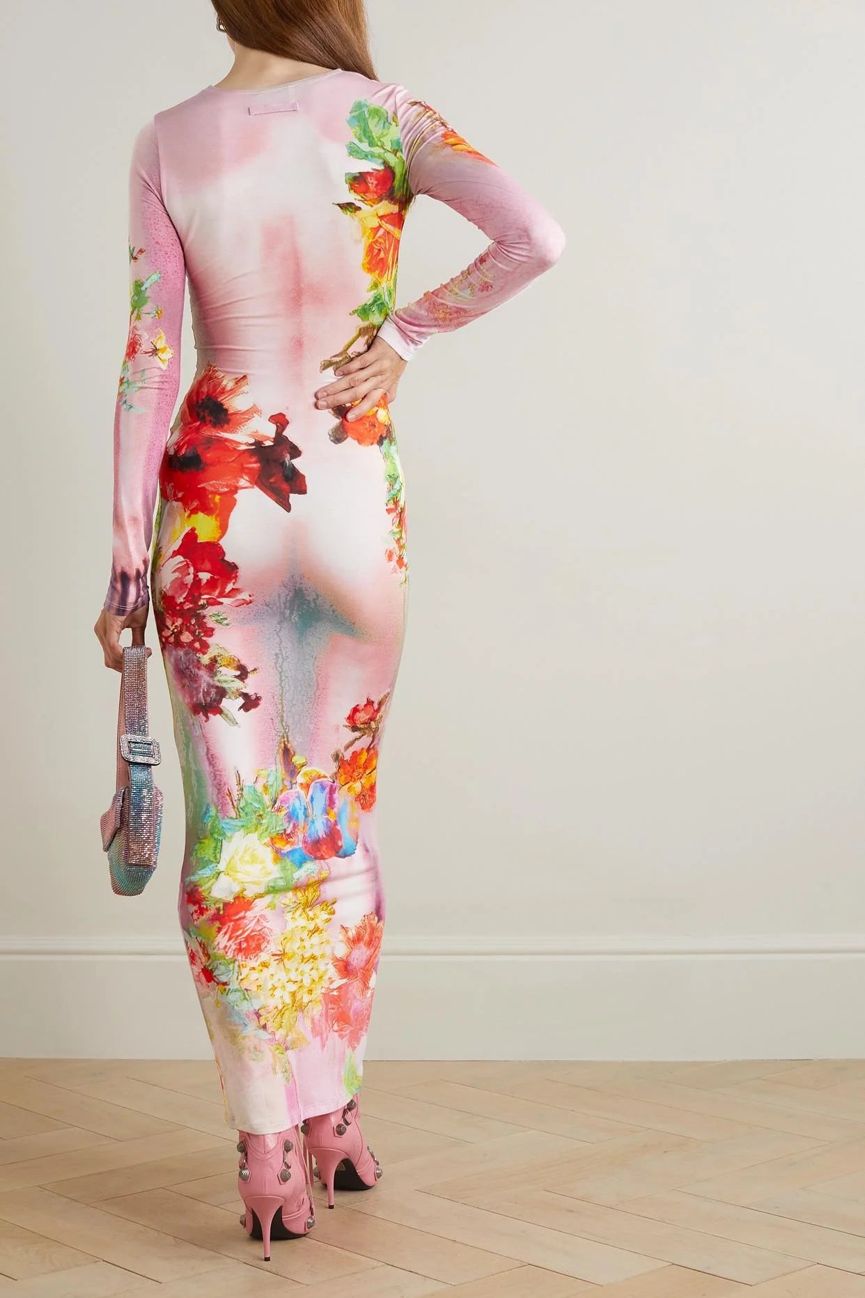 Jean Paul Gaultier The Pink Body Flower Dress Size 8